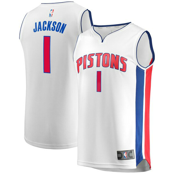Maillot Detroit Pistons Homme Reggie Jackson 1 Association Edition Blanc